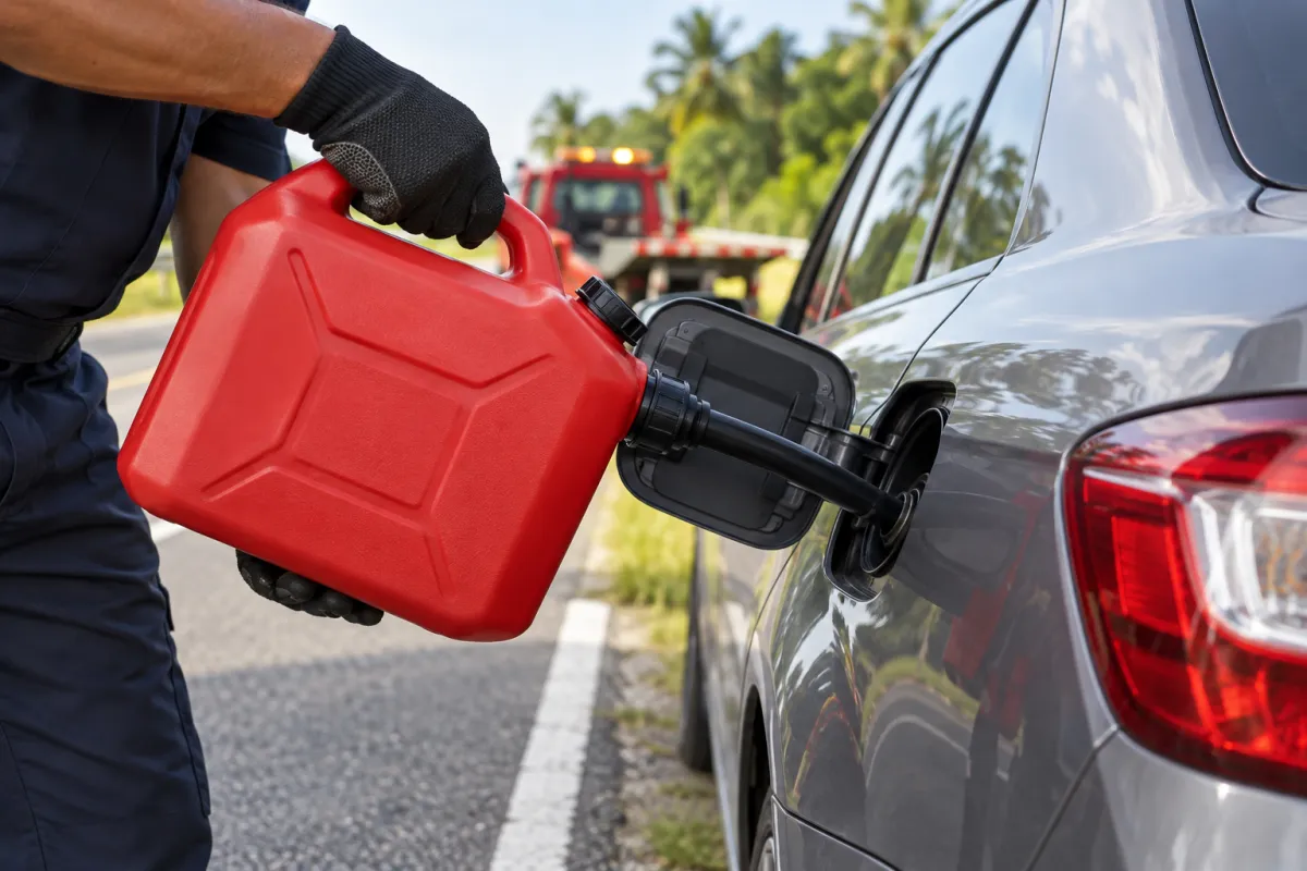 Imagen ilustrativa de asistencia con gasolina